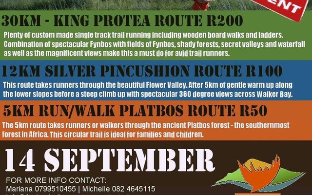 The Cape Mohair Fynbos Trail Run The Cape Mohair Fynbos Trail Run