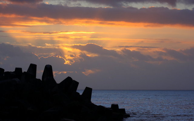 Sunset over the harbour