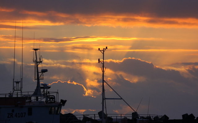 Sunset over the harbour