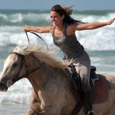 Horse riding on the beach