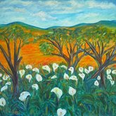 Lillies of the field (R2300) W:750×H:724 - Oil on board