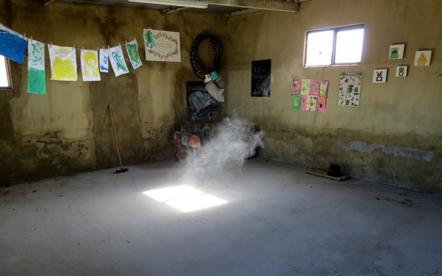 The dust from the untreated concrete floor affected the children's health