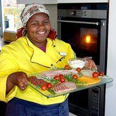 Friendly Staff Serving Platters