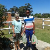 Niel a great helping hand with Charlady Annie