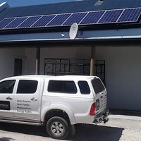 Off grid solar installation with 30kW.h battery storage 