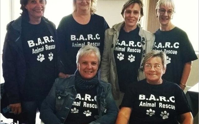 Die hardwerkende “BARC Girls”, met voor vlnr Vera Swart en Annalie Jonker en agter vlnr Theresse de Wet, Karen Trautmen, Emeke Stieger en Elsabie Schoombie (organiseerder van BARC se Gholfdag) 