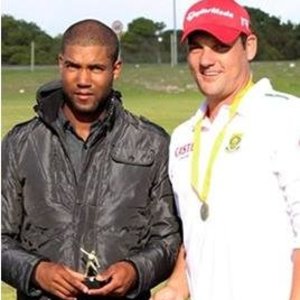 Gurshwin Davids (beste bouler) en André Hage 