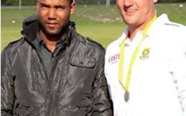 Gurshwin Davids (beste bouler) en André Hage 