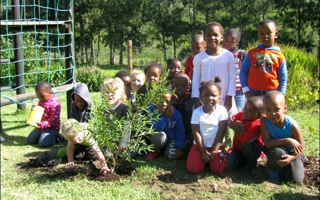 A few happy faces at Flower Valley’s Early Learning Centre 