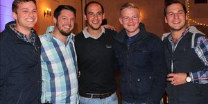 Juan Dyason, Andries Vermeulen, Paulus Franken, André Pieters en Willie Viljoen.