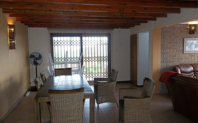 Dining room with sliding doors to patio