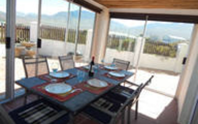 Dining room with door to balcony