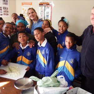 Smaaklike kos  wat  in die Gansbaai Primêr se kombuis voorberei word.