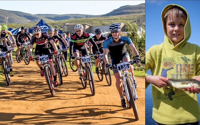 Mountain bikers and a fly-fisher from the archive album