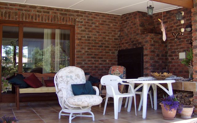 Patio with build braai Patio with build braai