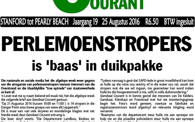 Gansbaai_Courant_25_Augustus_2016_Voorblad