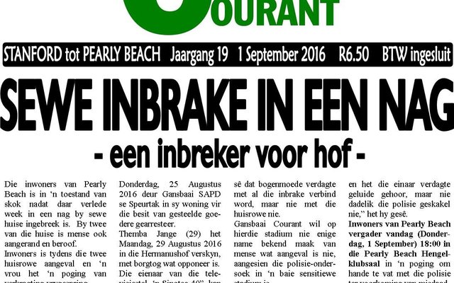 Gansbaai_Courant_1_Sept_2016_Voorblad