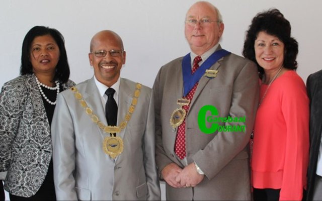 The Mayoral Committee for 2016 - 2021 From left to right Cllr Andrew Komani (Community Services), Cllr Elnora Gillion (Economic Development and Tourism), Ald Rudolph Smith (Executive Mayor), Ald Dudley Coetzee (Executive Deputy Mayor and Finance),  Cllr Riana de Coning (Management Services and Protection Services) and Cllr David Botha (Infrastructure and Planning).