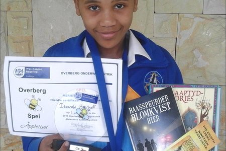 Tsoanelo Haarhoff (11), ‘n Graad 5 leerder van Gansbaai Primêr, het uitstekend tydens die jaarlikse WOW Spelkompetisie gevaar. 