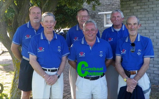 Gansbaai Gholfklub se nuutverkose Komiteelede. Voor vlnr Daan Victor, Jacques Nell en Andre Roos. Agter vlnr Neil Harrison, Bev Swart en George Hunt (Kaptein).