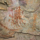 Rock art in Phillipskop Cave