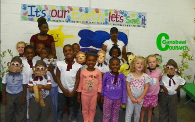The kids from Flower Valley Early Learning Centre before their concert with the theme 'Its our earth, lets save it'.