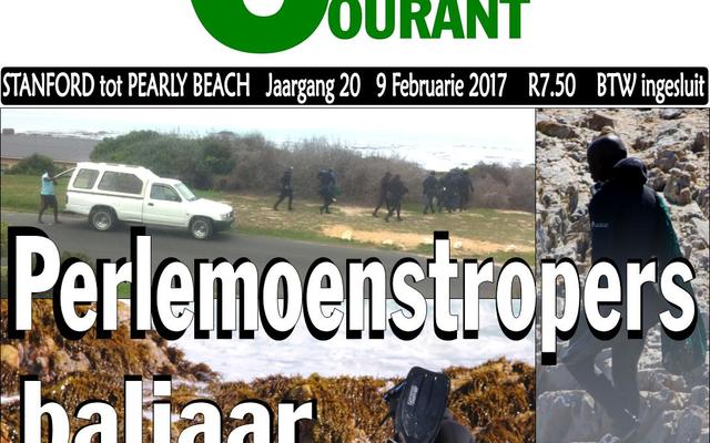 Perlemoenstropers het die afgelope week weer baljaar in die Overstrand se waters.  Inwoners trek hul kameras nader en maak oproepe na regeringskantore, maar sonder enige reaksie.  Selfs die betrokke registrasienommers van voertuie is beskikbaar, maar  die perlemoenstropers oes voort. ‘n Afvaardiging van die Wes-Kaapse regering was Woensdag, 8 Februarie 2017 in Gansbaai vir ‘n publieke vergadering, waartydens insette deur inwoners gelewer is.  Die eerste soortgelyke vergadering is in Saldanhabaai gehou. Na die derde vergadering in Kaapstad vandeesweek, sal ‘n verslag voor die Wes-Kaapse Parlement gelê word.