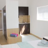 Kitchenette and full bathroom