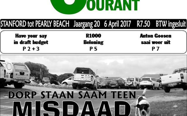 Met misdaad wat aan die toeneem is, word elke vorm van misdaadvoorkoming belangrik.  Hierdie klein hondjie was op sy pos toe ons fotograaf die groot getal motors Dinsdag voor die Family Church afgeneem het, waar lede van die Afri Forum buurtwag die eerste van ‘n reeks opleidingsessies bygewoon het.  Inwoners en sakemanne van die Groter Gansbaai maak erns van die feit dat misdaad aan die toeneem is in die gebied.  Die opleiding handel oor hulle regte as buurtwaglede en wat van hulle verwag word.  ‘n Opleidingsessie is Woensdag in Pearly Beach aangebied.  Enige navrae kan gerig word aan die sameroeper, Mark Collings.  Sy epos adres is mark@tls-sa.co.za.