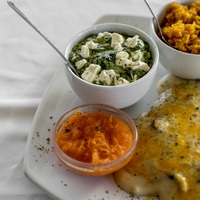 Gansbaai - The Boathouse - Vegetables & Chicken Schnitzel