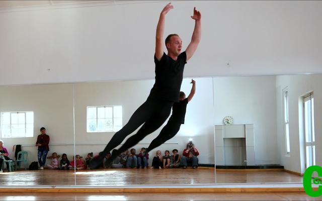 Christian Pinkerton hier in aksie.