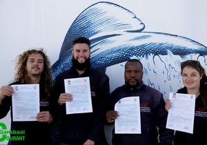 Proud new skippers on Marine Dynamics team