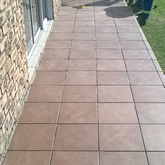 One of the many tile work projects