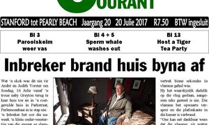 Inbreker brand huis byna af