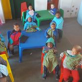 Rainbow Kids receive clothing donated by the public