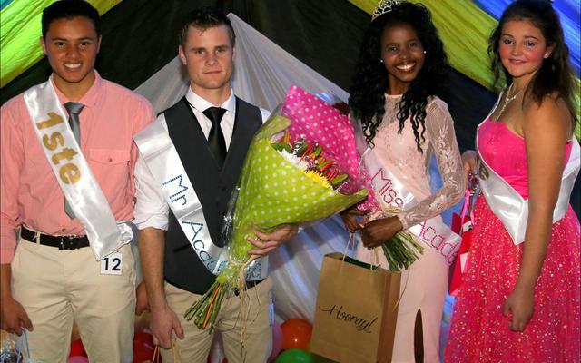 Llewellyn Davids charmed the judges and earned himself the 1st Prince’s sash, but is was Jacques Prins who will be remembered as Mr Academia for 2017.  The vivacious beauty, Anelisa Xhego took the 2017 Miss Academia crown with Aimelize Geerdts as 1st princess.