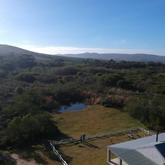 An ariel view of the cottage
