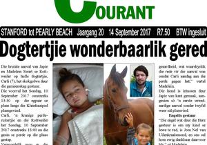 Dogtertjie wonderbaarlik gered