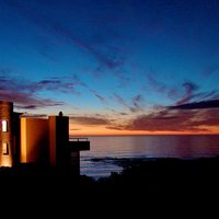 Crayfish Lodge in the evening