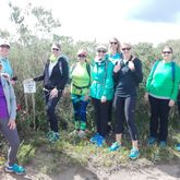 The Dudley group of 10 hikers started the Fynbos Trail yesterday. Here they are ready to go after a tour around Steynsbos Growing the Futures Project.