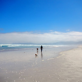 The beach accessible by 4x4