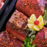 Meat products on display