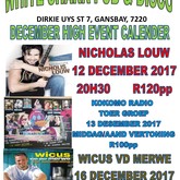 DECEMBER HIGH EVENT CALAENDER