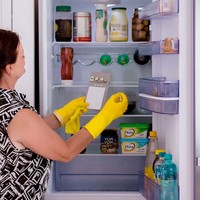 Cheryl stocking fridge