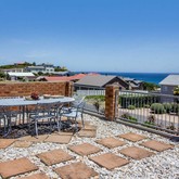 Outside sitting area with sea view
