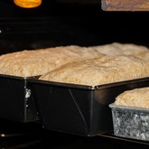 Sour dough bread in oven