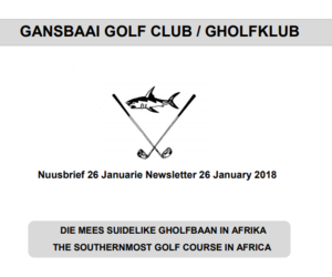 February / Februarie Golf Competitions
