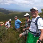 Absolute Tours group on top of Protea peak with views across beautiful Walker Bay