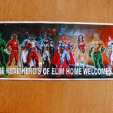 Superheros with children's faces