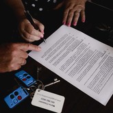 Signing contract